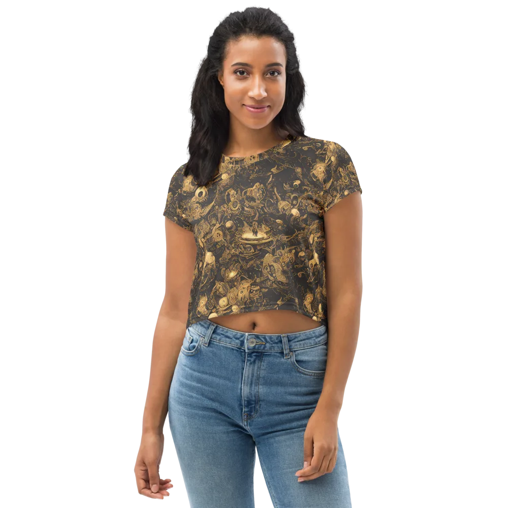 Amber Apparitions on Crop Tee — Front