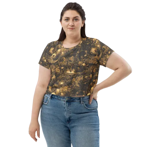 Amber Apparitions on a Crop Tee