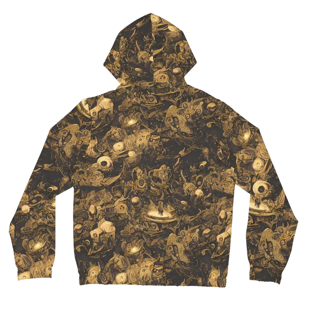Amber Apparitions on Women's Full-Zip Hoodie — Back