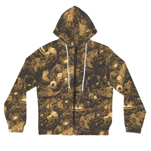 Amber Apparitions on a Women's Full-Zip Hoodie