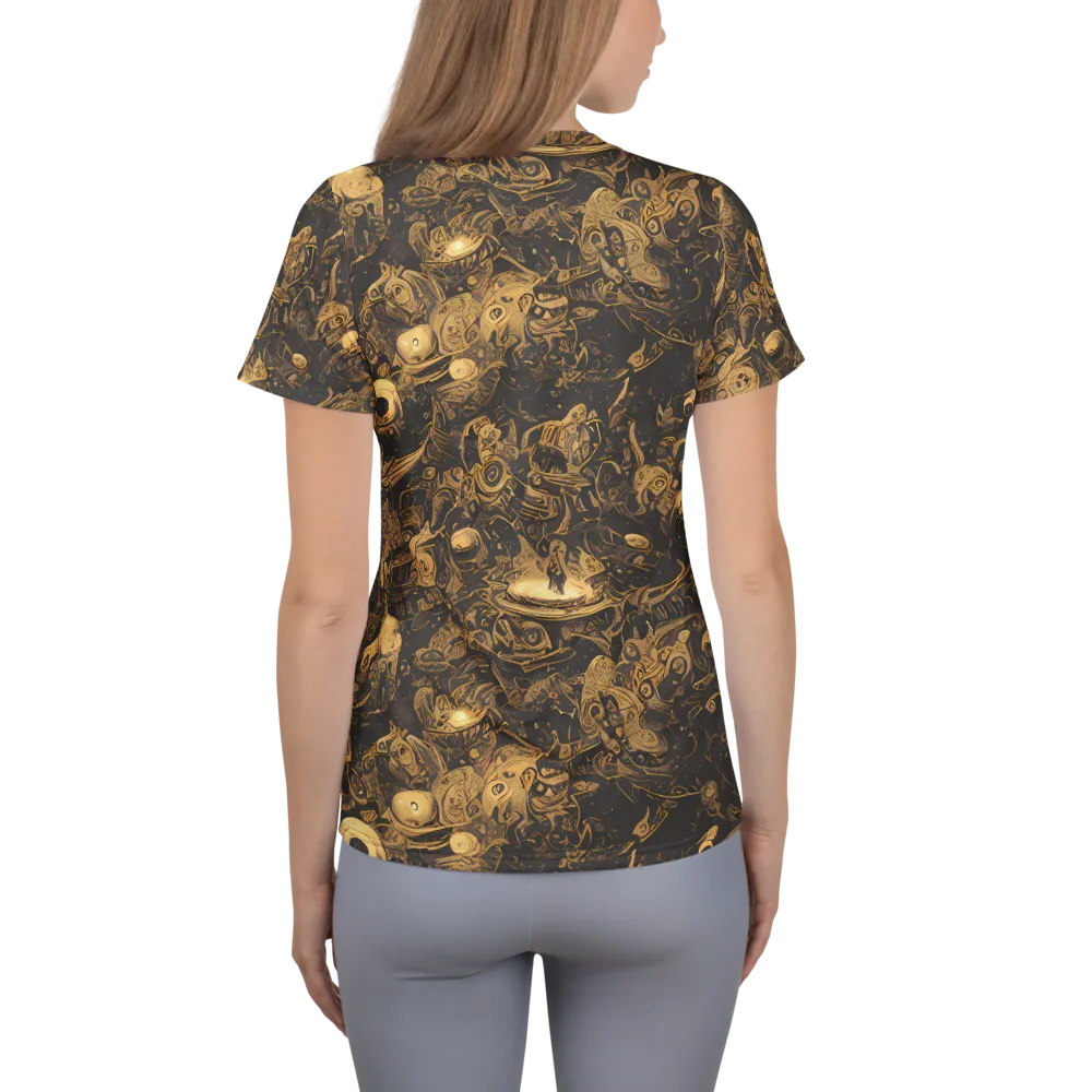 Amber Apparitions on Women's Athletic T-Shirt — Back