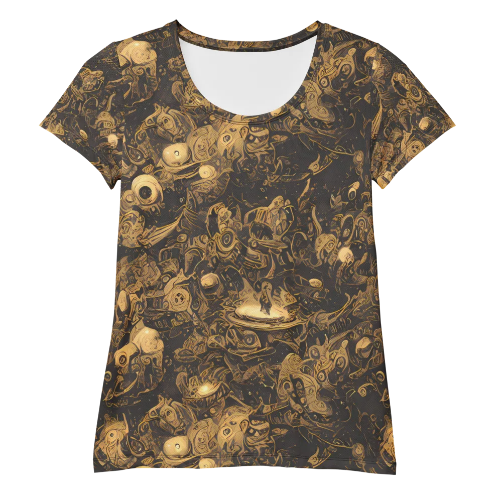 Amber Apparitions on Women's Athletic T-Shirt — Front