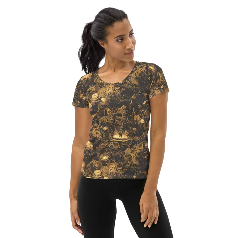 Amber Apparitions on Women's Athletic T-Shirt — Front