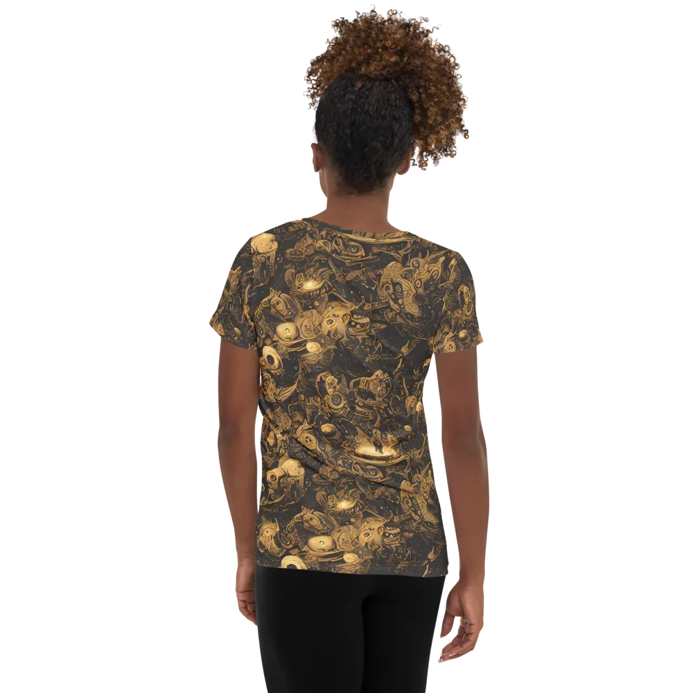 Amber Apparitions on Women's Athletic T-Shirt — Back