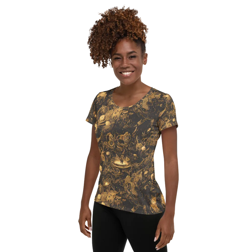Amber Apparitions on Women's Athletic T-Shirt — Left