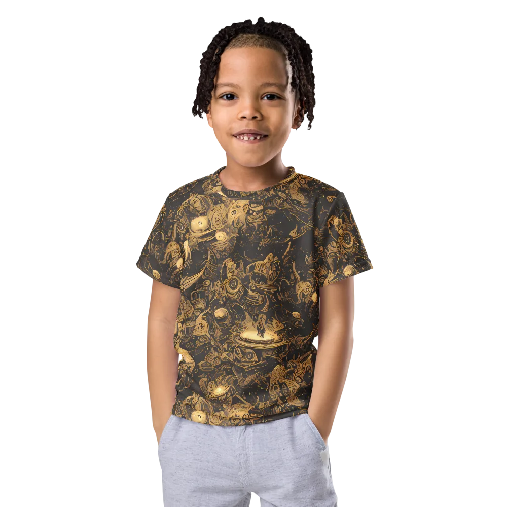 Amber Apparitions on Kids Crew Neck T-Shirt — Front