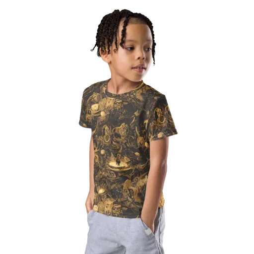 Amber Apparitions on a Kids Crew Neck T-Shirt