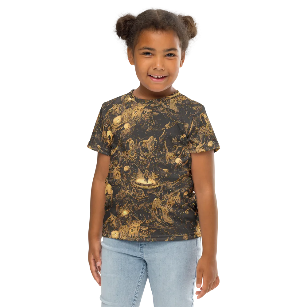 Amber Apparitions on Kids Crew Neck T-Shirt — Front