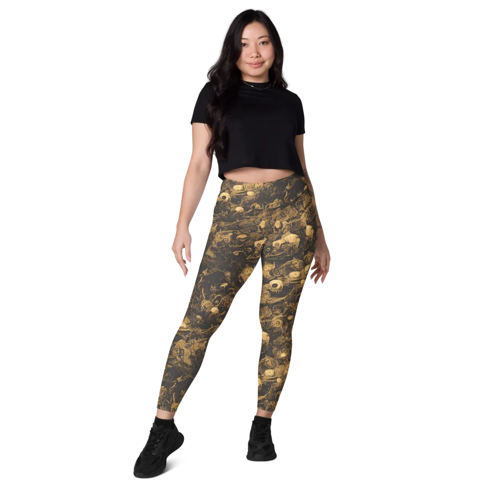 Amber Apparitions on Leggings with Pockets — Front