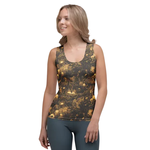 Amber Apparitions on a Women's Tank Top