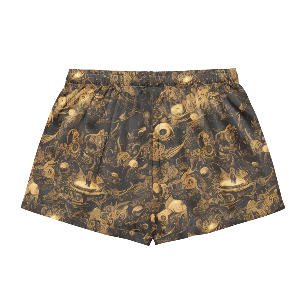 Amber Apparitions on Women's Pajama Shorts — Back