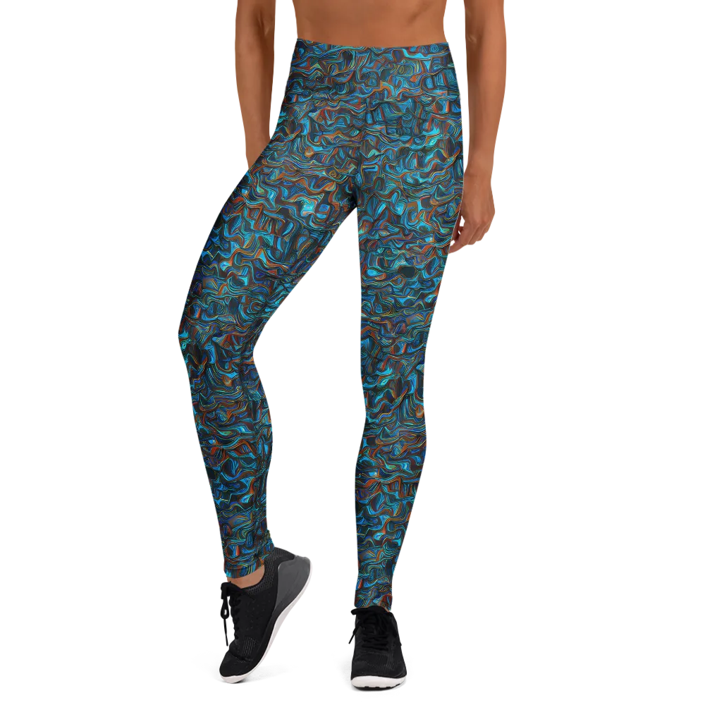 Copper Tide on Yoga Leggings — Front