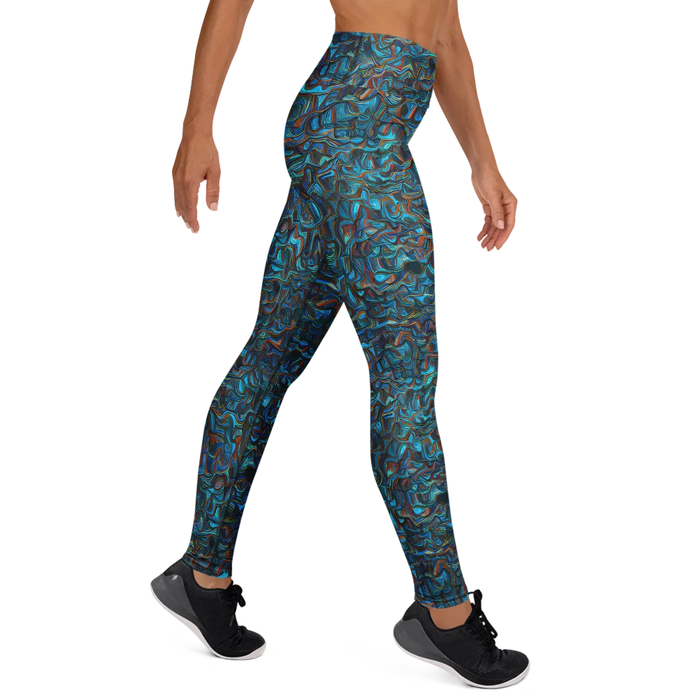 Copper Tide on Yoga Leggings — Right