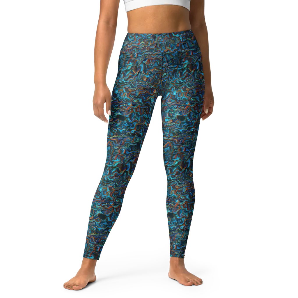 Copper Tide on Yoga Leggings — Front