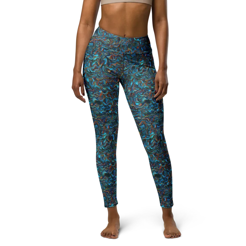 Copper Tide on Yoga Leggings — Front