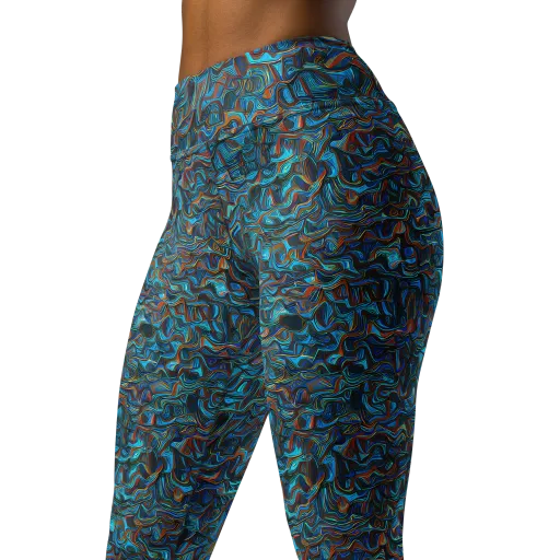 Copper Tide on a Yoga Leggings
