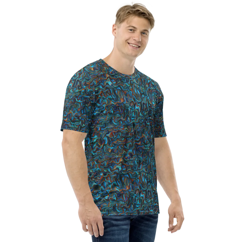 Copper Tide on Men's Crew Neck T-Shirt — Right
