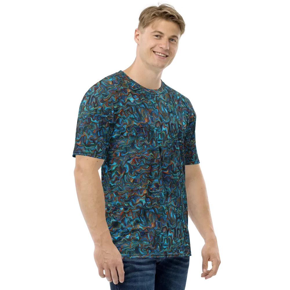 Copper Tide on Men's Crew Neck T-Shirt — Right