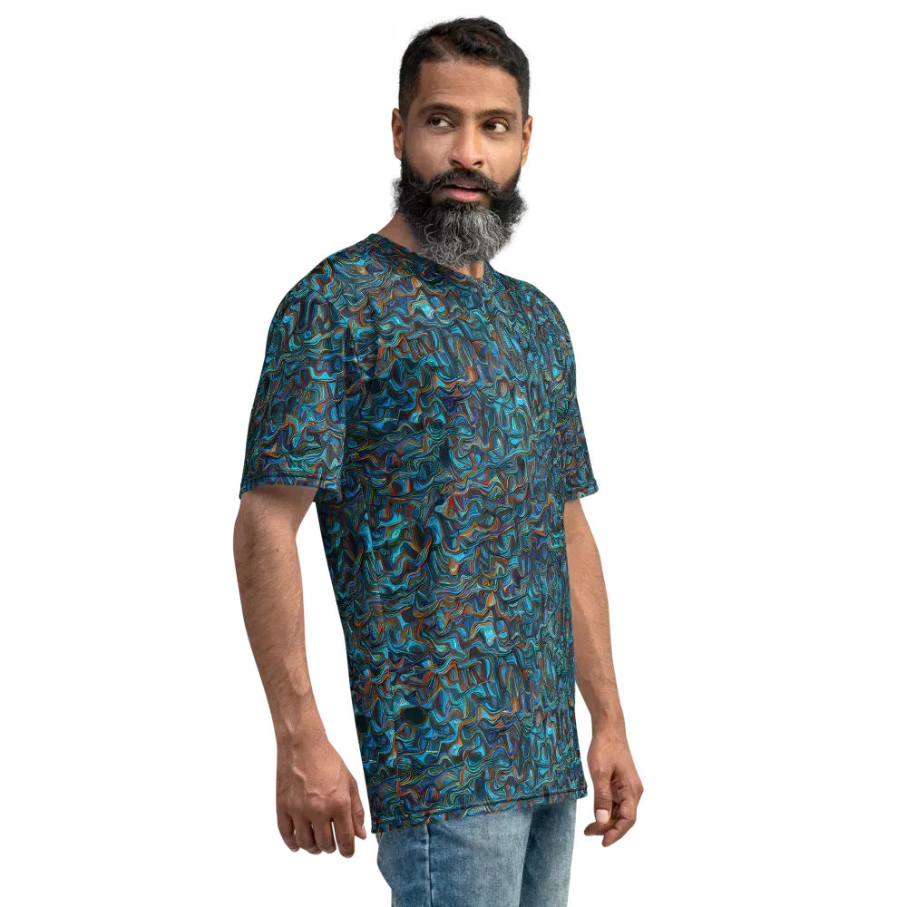 Copper Tide on Men's Crew Neck T-Shirt — Right