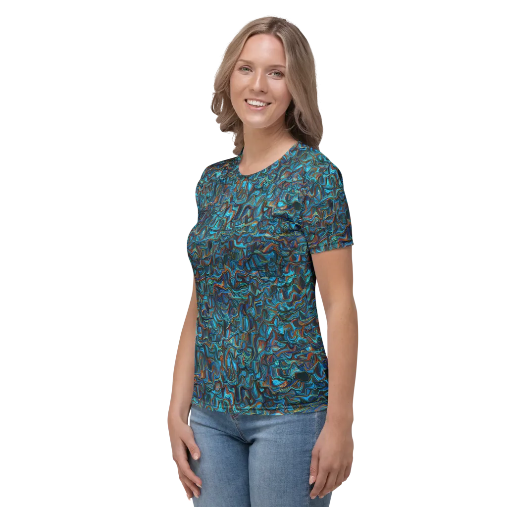 Copper Tide on Women's Crew Neck T-Shirt — Left