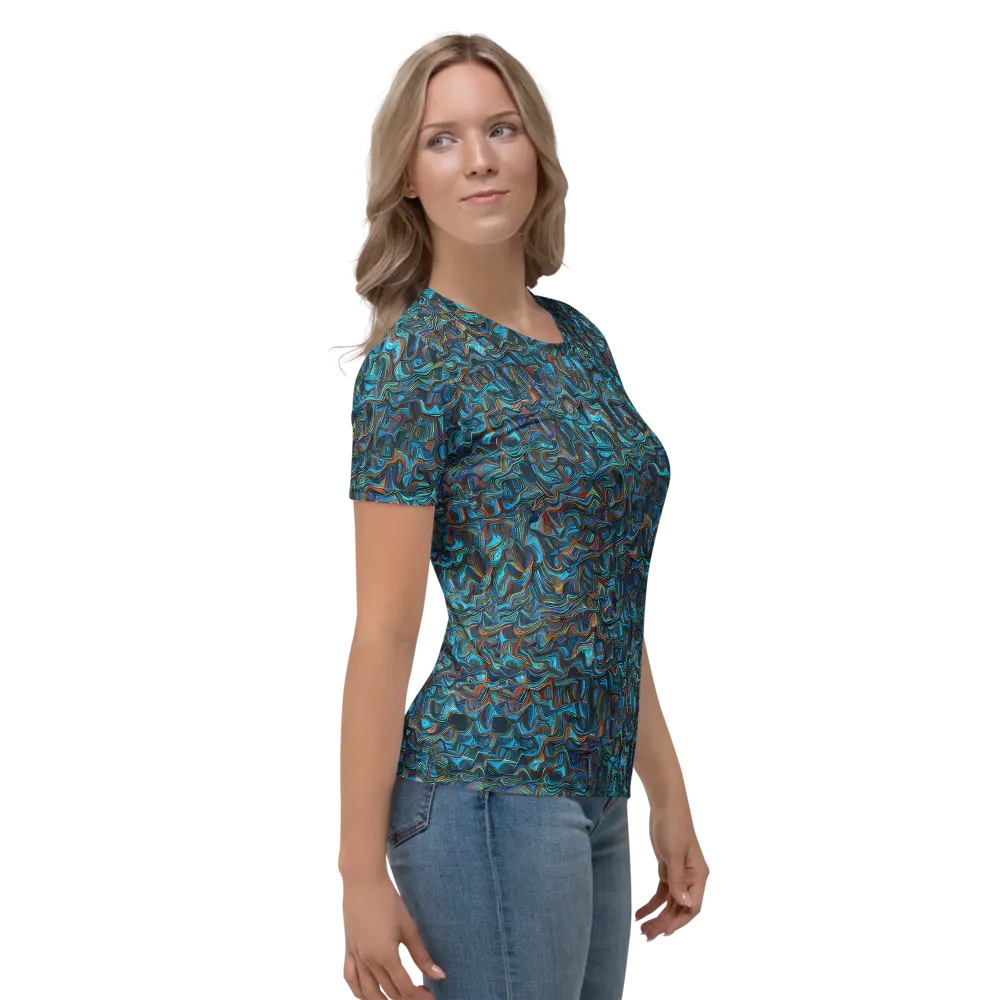 Copper Tide on Women's Crew Neck T-Shirt — Right