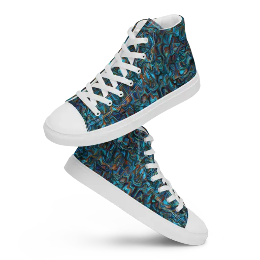 Copper Tide on a Women's High Top Canvas Shoes