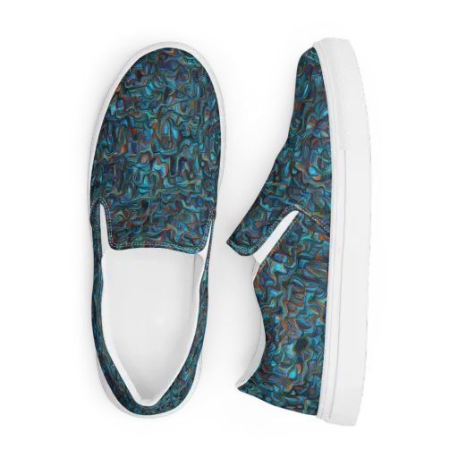 Copper Tide on a Men's Slip-On Canvas Shoes