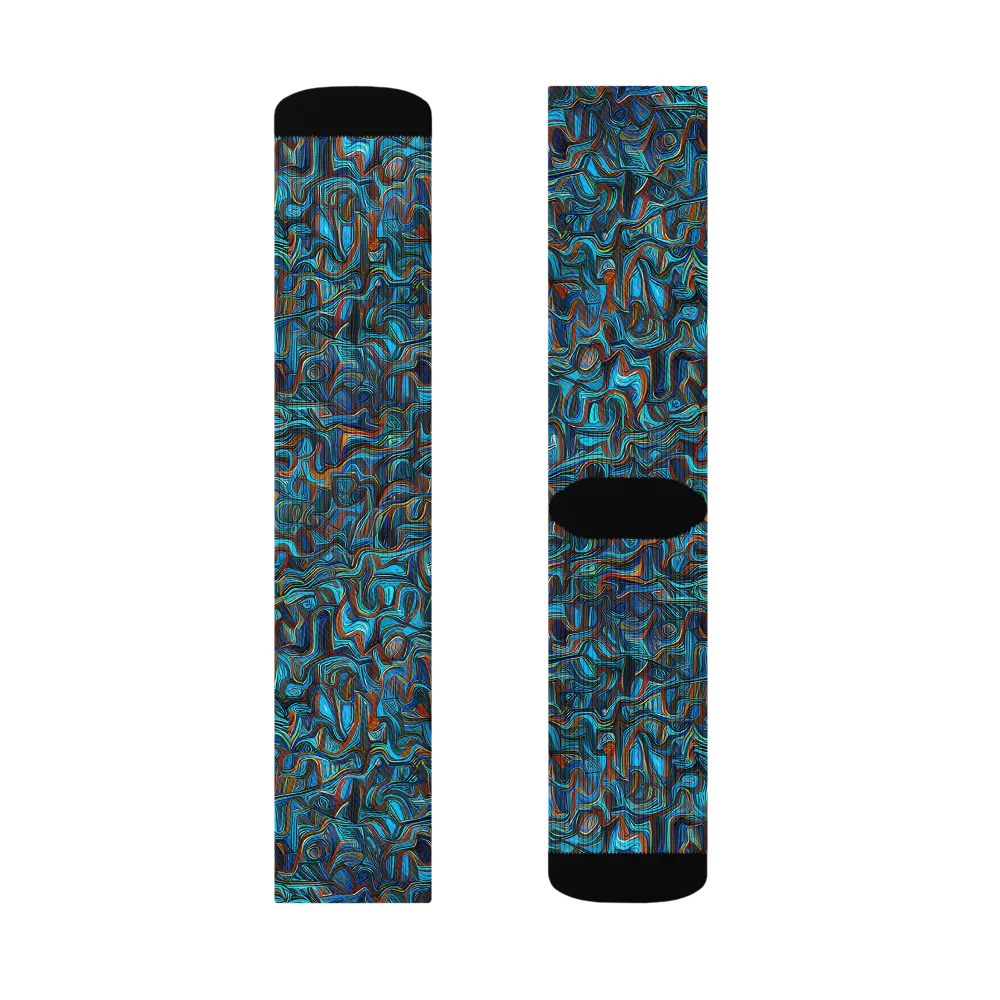 Copper Tide on Socks — Left Sock