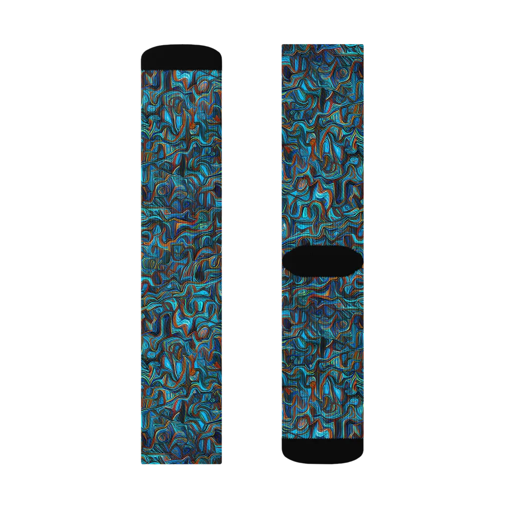 Copper Tide on Socks — Right Sock