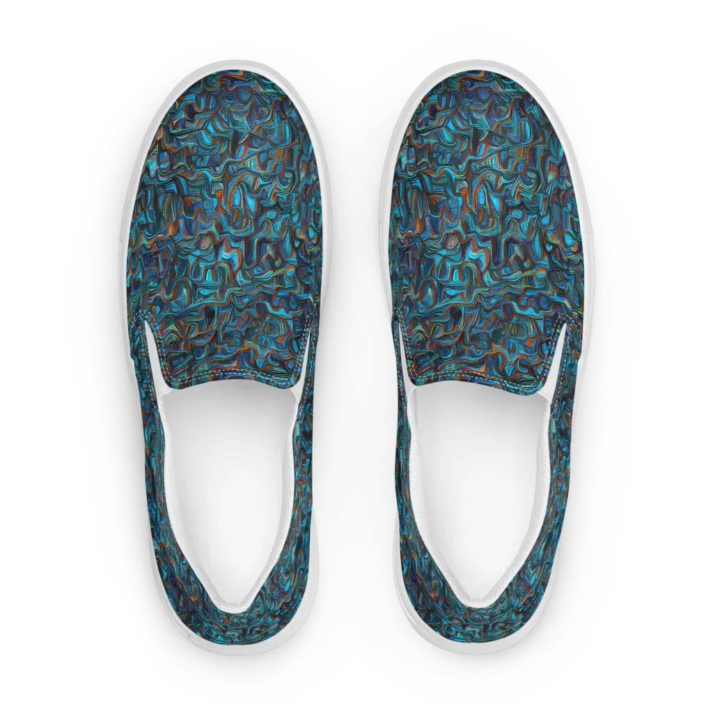 Copper Tide on Women's Slip-On Canvas Shoes — Front