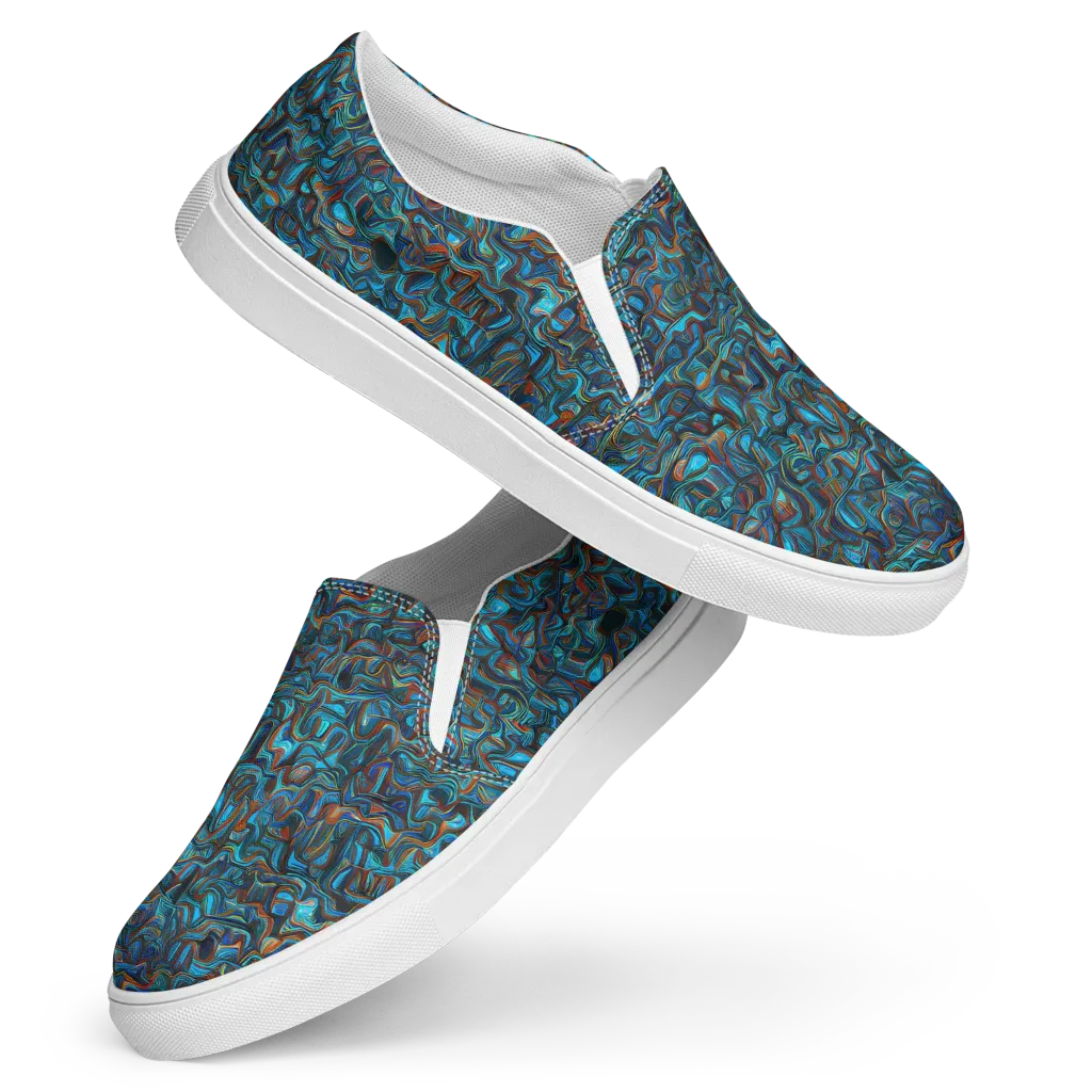 Copper Tide on Women's Slip-On Canvas Shoes — Front