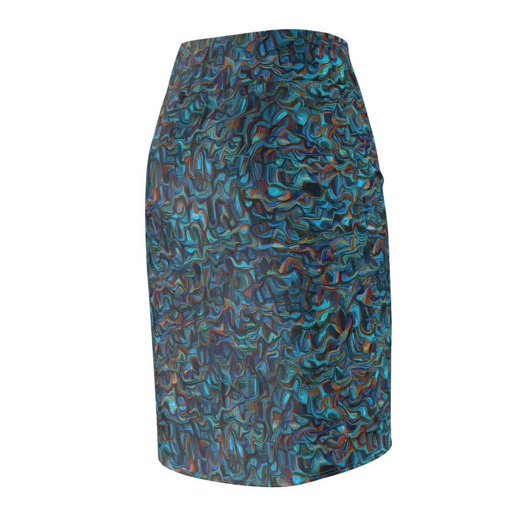 Copper Tide on Pencil Skirt — Back Side