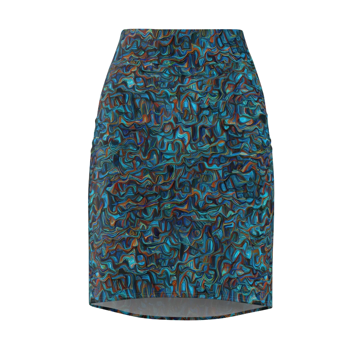 Copper Tide on Pencil Skirt — Front