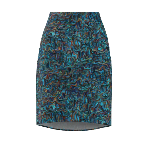 Copper Tide on a Pencil Skirt