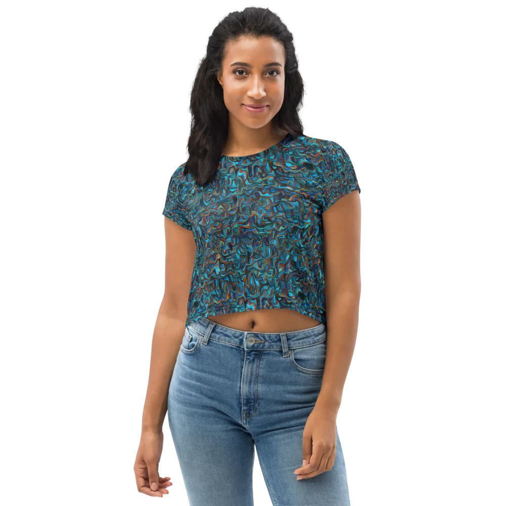 Copper Tide on Crop Tee — Front