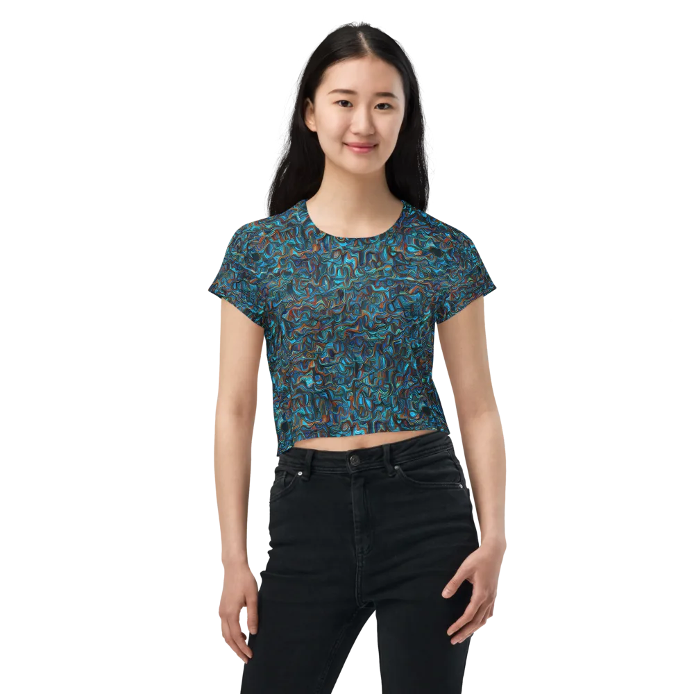 Copper Tide on Crop Tee — Front