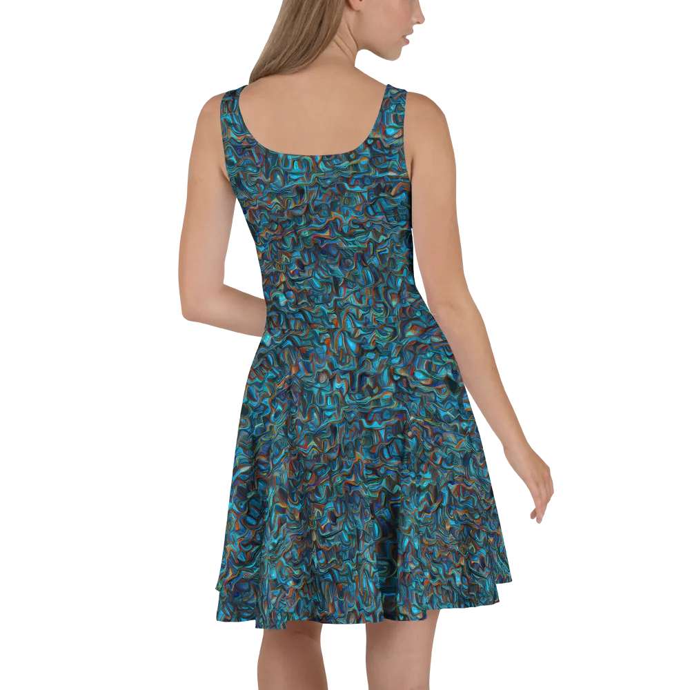Copper Tide on Skater Dress — Back