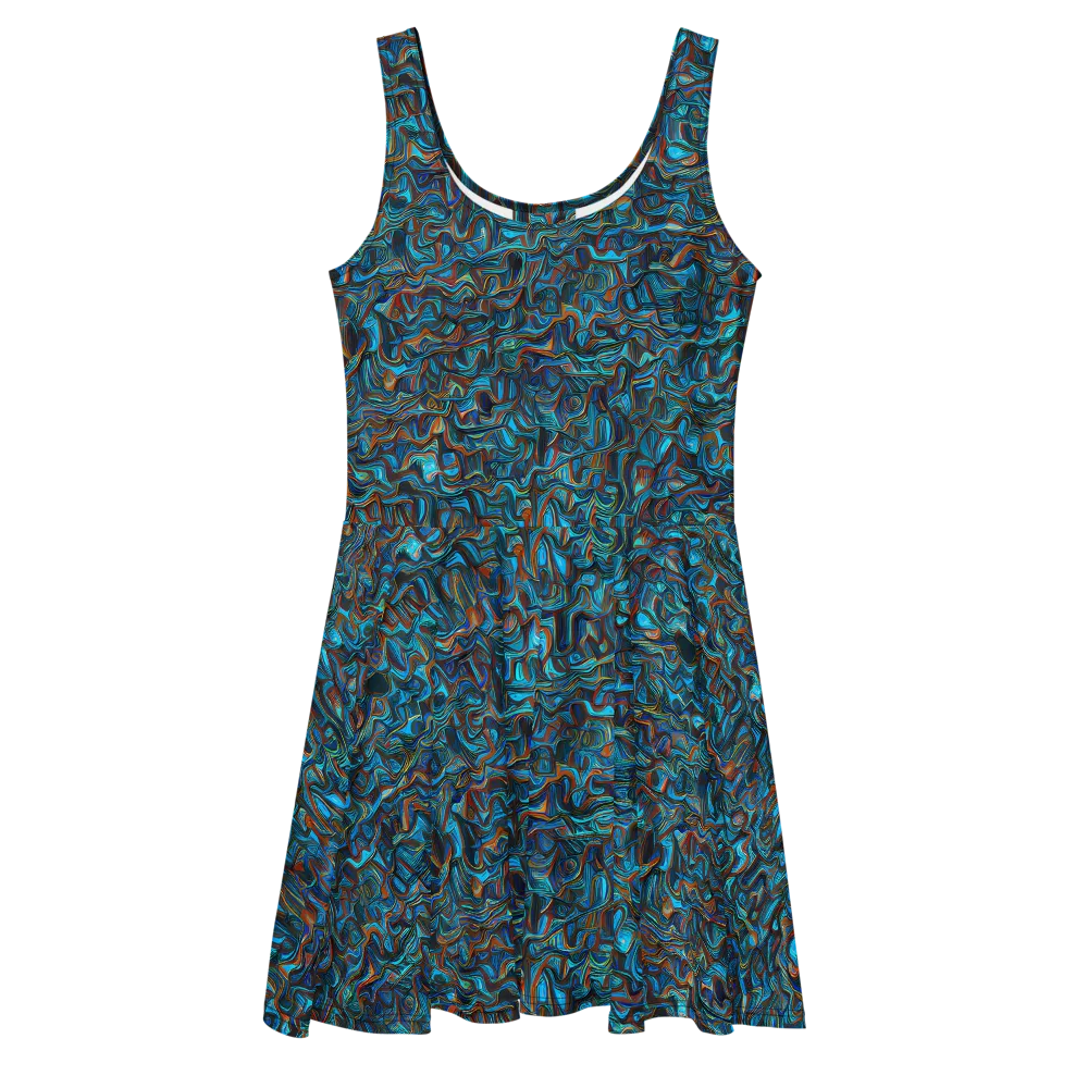 Copper Tide on Skater Dress — Front