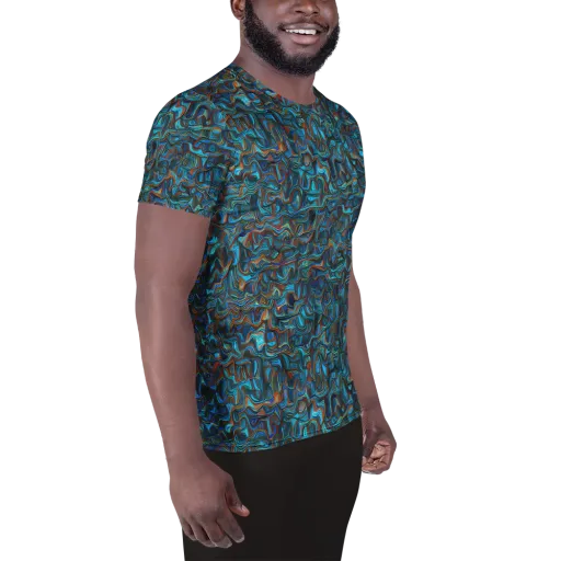 Copper Tide on a Men's Athletic T-Shirt