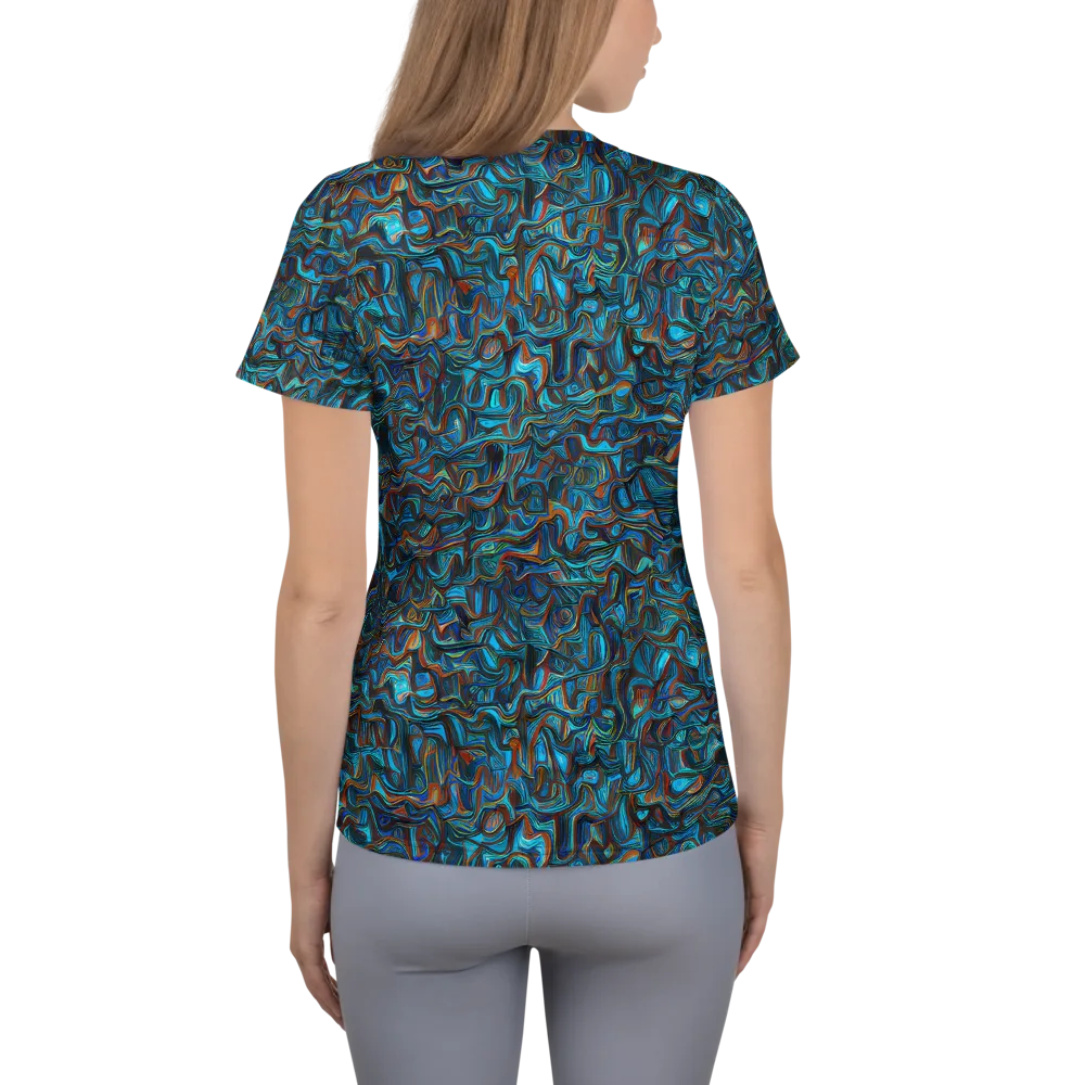 Copper Tide on Women's Athletic T-Shirt — Back