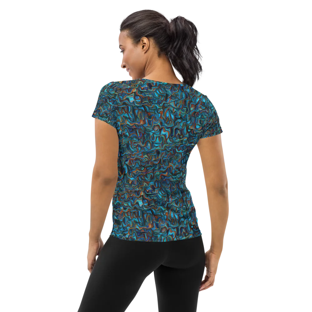 Copper Tide on Women's Athletic T-Shirt — Back