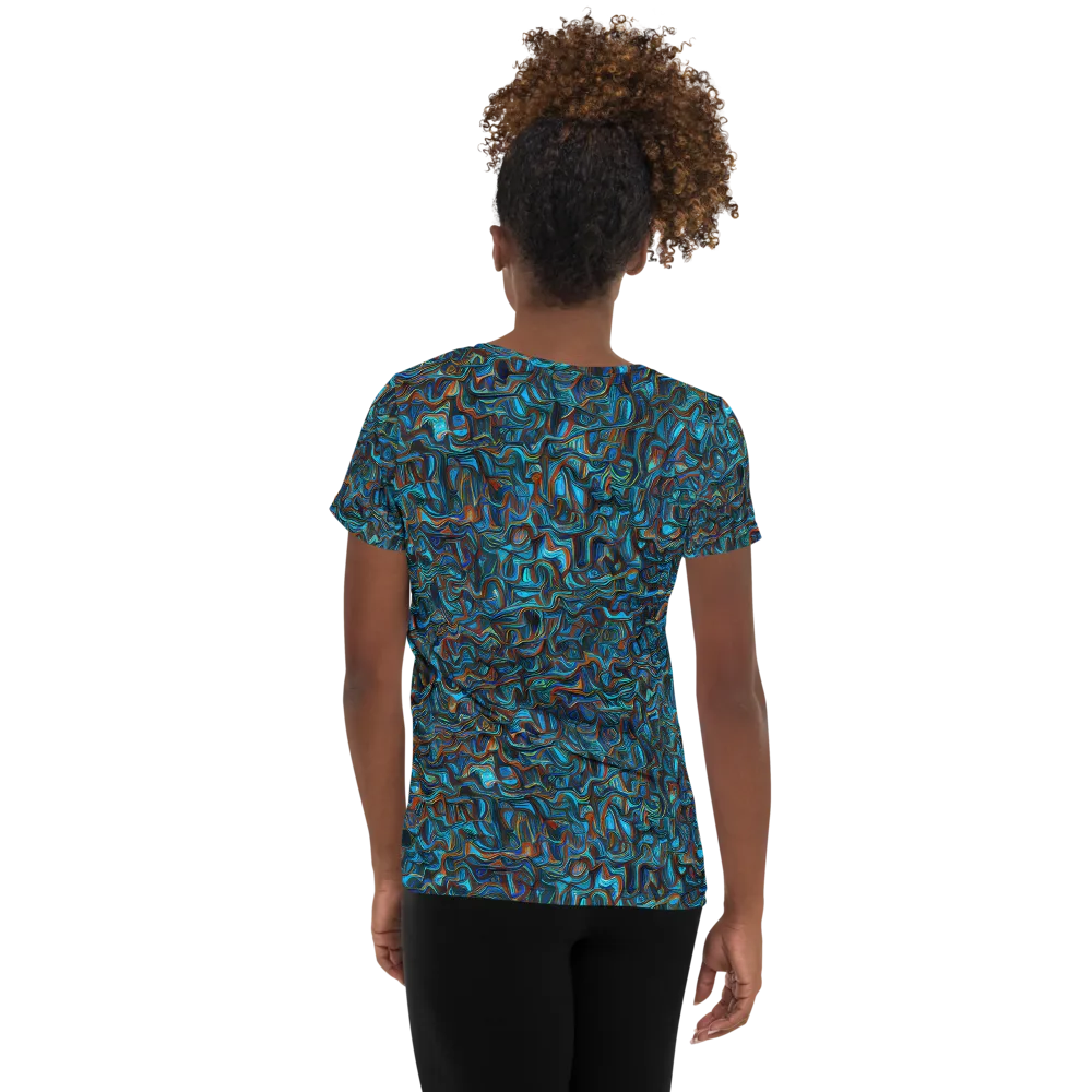 Copper Tide on Women's Athletic T-Shirt — Back