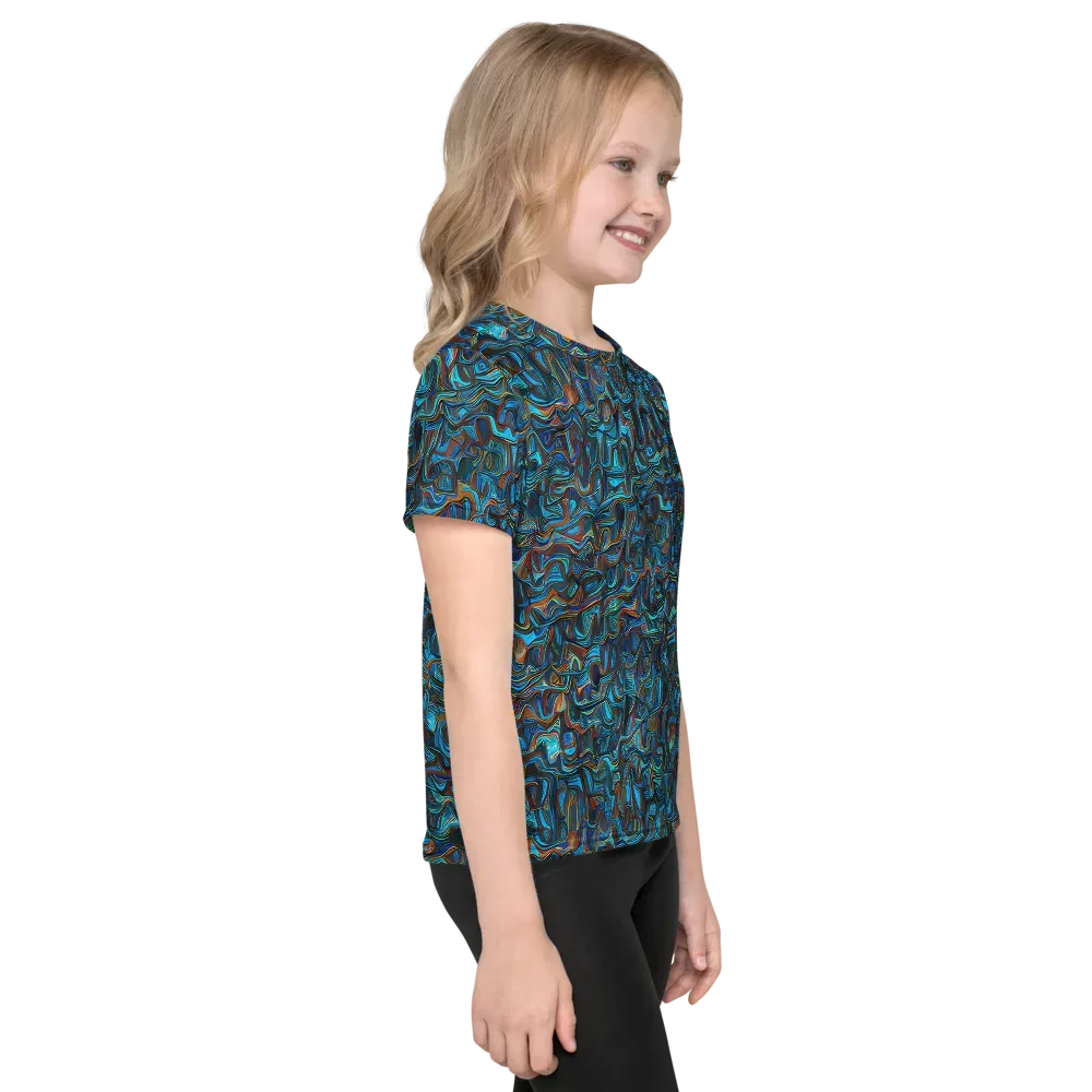 Copper Tide on Kids Crew Neck T-Shirt — Right