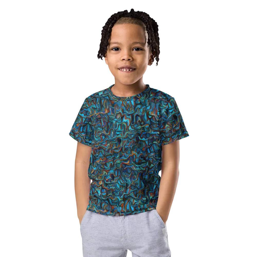 Copper Tide on Kids Crew Neck T-Shirt — Front