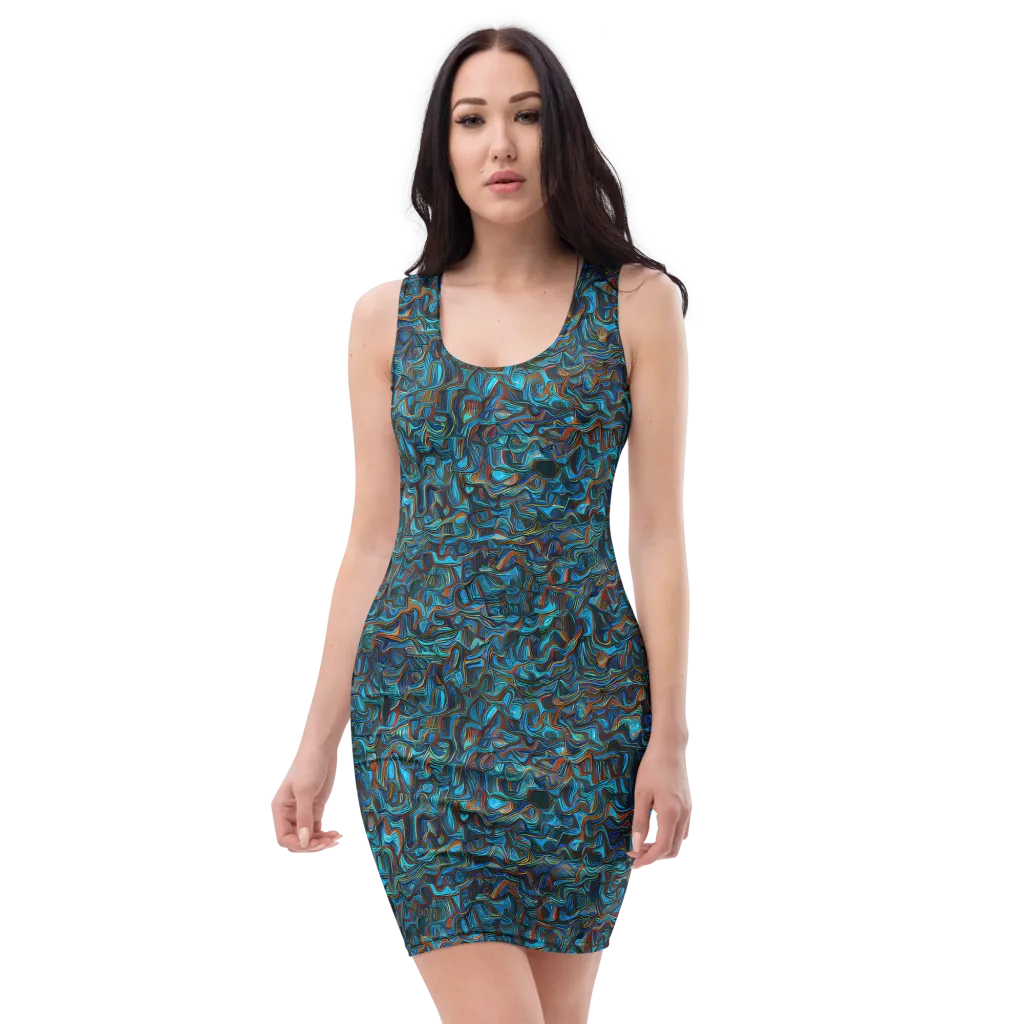 Copper Tide on Bodycon Dress — Front