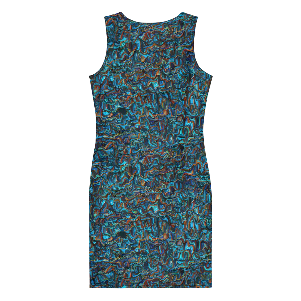 Copper Tide on Bodycon Dress — Back