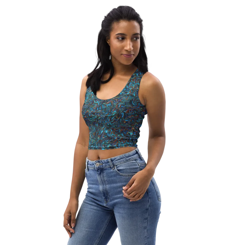 Copper Tide on Crop Top — Left Front