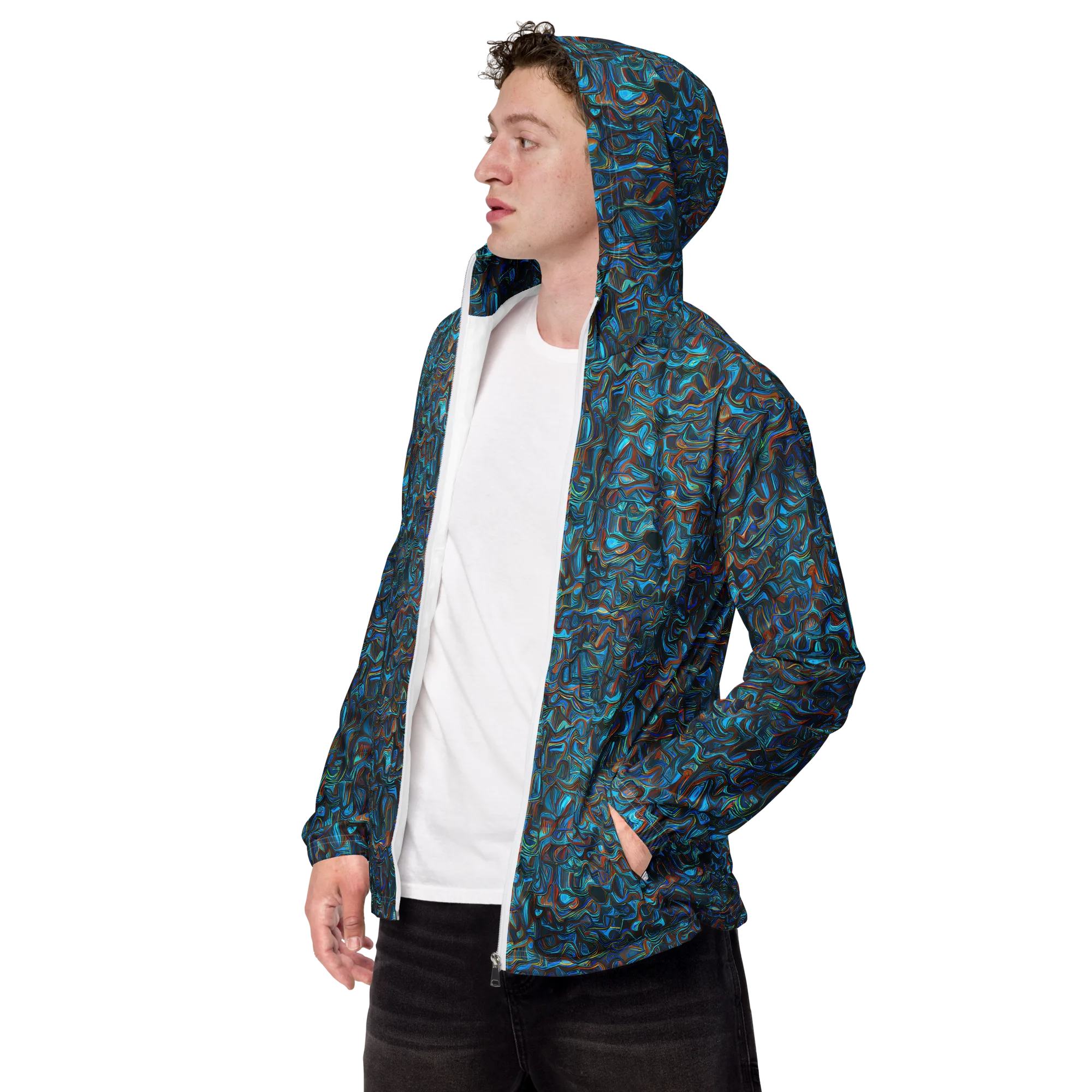 Copper Tide on Men's Windbreaker — Left Front
