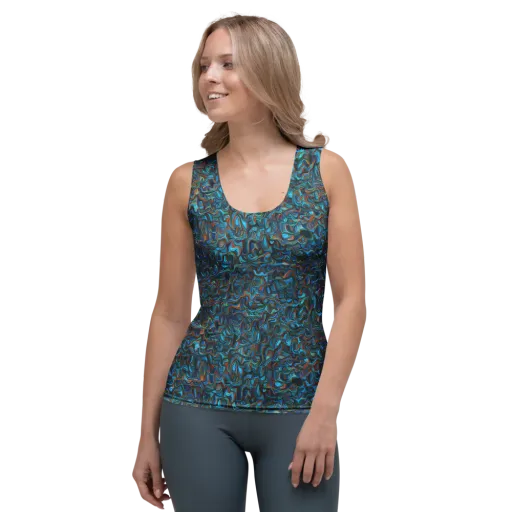 Copper Tide on a Women's Tank Top