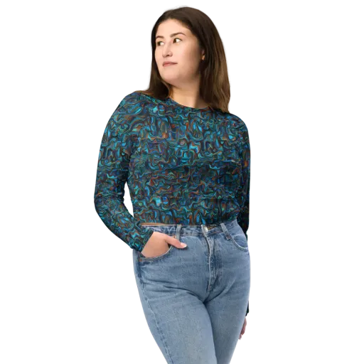 Copper Tide on a Long Sleeve Crop Top